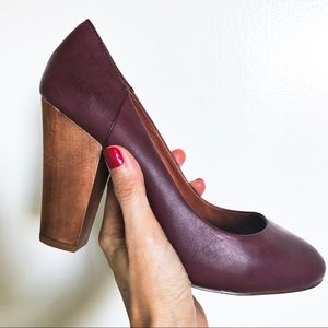 Madewell wine colored pumps 👠